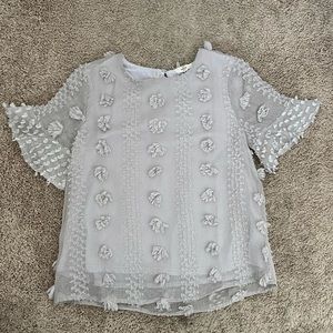 Gray detailed blouse